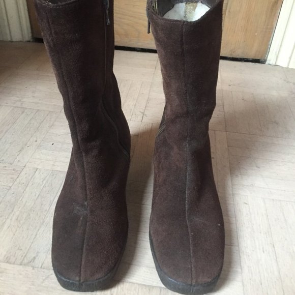 Warm Suede Women's Winter Low Boots - Picture 1 of 5